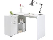 Eckschreibtisch >Carmen< in Weiß - 83x74x117cm (BxHxT)