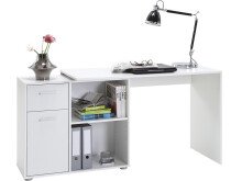 Eckschreibtisch >Carmen< in Weiß - 83x74x117cm (BxHxT)