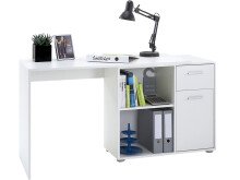 Eckschreibtisch >Carmen< in Weiß - 83x74x117cm (BxHxT)