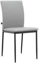 Polsterstuhl >Saerik< (2er-Set) in Grau, PU - 44x88x51cm (BxHxT)
