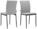 Polsterstuhl >Saerik< (2er-Set) in Grau, PU - 44x88x51cm (BxHxT)