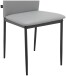 Polsterstuhl >Saerik< (2er-Set) in Grau, PU - 44x88x51cm (BxHxT)