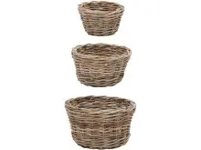 Flechtkorb >Gaute< in Grau, Rattan - 50x30x50cm...