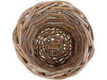 Flechtkorb >Gaute< in Grau, Rattan - 50x30x50cm (BxHxT)