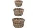 Flechtkorb >Gaute< in Grau, Rattan - 50x30x50cm (BxHxT)