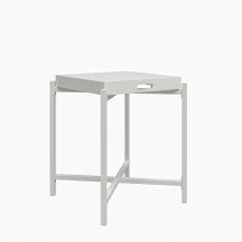 Beistelltisch >Barbro< in Weiß - 43x51x43 (BxHxT)
