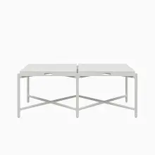 Couchtisch >Barbro< in Weiß - 119x44x61 (BxHxT)