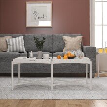 Couchtisch >Barbro< in Weiß - 119x44x61 (BxHxT)