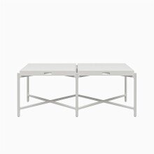 Couchtisch >Barbro< in Weiß - 119x44x61 (BxHxT)