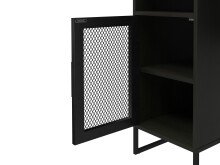 Schreibtisch >Bernhard< in Schwarz, MDF/Metall - 121x76x50cm (BxHxT)