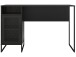 Schreibtisch >Bernhard< in Schwarz, MDF/Metall - 121x76x50cm (BxHxT)