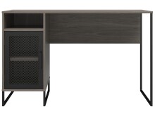 Schreibtisch >Bernhard< in Grau, MDF/Metall - 121x76x50cm (BxHxT)