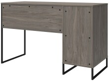 Schreibtisch >Bernhard< in Grau, MDF/Metall - 121x76x50cm (BxHxT)