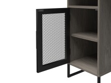 Schreibtisch >Bernhard< in Grau, MDF/Metall - 121x76x50cm (BxHxT)