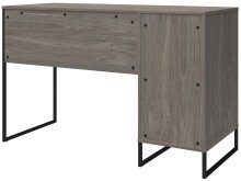 Schreibtisch >Bernhard< in Grau, MDF/Metall - 121x76x50cm (BxHxT)