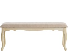 Bank >Unni< in Weiß, Kiefer/MDF - 120x44x35cm...