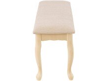 Bank >Unni< in Weiß, Kiefer/MDF - 120x44x35cm (BxHxT)