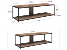TV-Board >Ulva< in Braun - 152x45x52 (BxHxT)