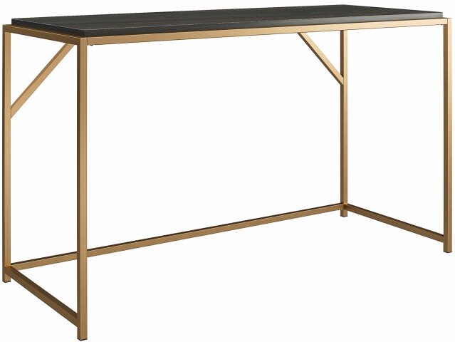 Arbeitstisch >Ulva< in Braun, MDF/Folie/Metall - 125x75x52cm (BxHxT)