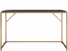 Arbeitstisch >Ulva< in Braun, MDF/Folie/Metall - 125x75x52cm (BxHxT)