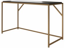Arbeitstisch >Ulva< in Braun, MDF/Folie/Metall - 125x75x52cm (BxHxT)