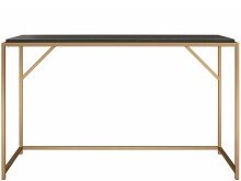 Arbeitstisch >Ulva< in Braun, MDF/Folie/Metall - 125x75x52cm (BxHxT)