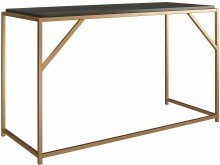 Arbeitstisch >Ulva< in Braun, MDF/Folie/Metall - 125x75x52cm (BxHxT)