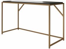 Arbeitstisch >Ulva< in Braun, MDF/Folie/Metall - 125x75x52cm (BxHxT)