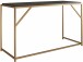 Arbeitstisch >Ulva< in Braun, MDF/Folie/Metall - 125x75x52cm (BxHxT)