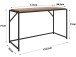 Arbeitstisch >Ulva< in Braun, MDF/Folie/Metall - 125x75x52cm (BxHxT)