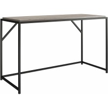 Schreibtisch >Ulva< in Grau, MDF/Folie/Metall -...