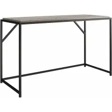 Schreibtisch >Ulva< in Grau, MDF/Folie/Metall -...