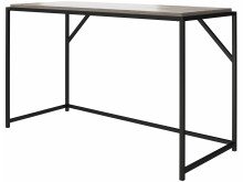 Schreibtisch >Ulva< in Grau, MDF/Folie/Metall - 125x75x52cm (BxHxT)