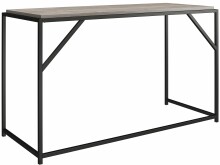 Schreibtisch >Ulva< in Grau, MDF/Folie/Metall - 125x75x52cm (BxHxT)