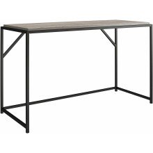 Schreibtisch >Ulva< in Grau, MDF/Folie/Metall -...