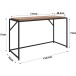 Schreibtisch >Ulva< in Grau, MDF/Folie/Metall - 125x75x52cm (BxHxT)