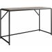 Schreibtisch >Ulva< in Grau, MDF/Folie/Metall - 125x75x52cm (BxHxT)