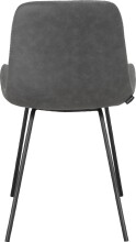 Polsterstuhl >Eskil< (2er-Set) in Grau, Mikrofaser/Metall - 49x82x55cm (BxHxT)