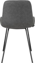 Polsterstuhl >Eskil< (2er-Set) in Grau, Mikrofaser/Metall - 49x82x55cm (BxHxT)