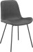 Polsterstuhl >Eskil< (2er-Set) in Grau, Mikrofaser/Metall - 49x82x55cm (BxHxT)