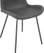 Polsterstuhl >Eskil< (2er-Set) in Grau, Mikrofaser/Metall - 49x82x55cm (BxHxT)
