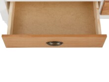 TV-Bank >Audhild< in Weiß, MDF/Kiefer - 160x45x45cm (BxHxT)