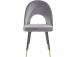 Küchenstuhl >Endre< (2er-Set) in Grau, Samt - 48x84x56cm (BxHxT)
