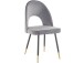 Küchenstuhl >Endre< (2er-Set) in Grau, Samt - 48x84x56cm (BxHxT)