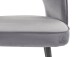 Küchenstuhl >Endre< (2er-Set) in Grau, Samt - 48x84x56cm (BxHxT)