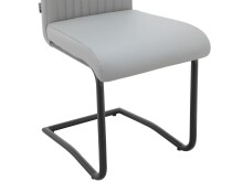 Esszimmerstuhl >Dreng< (2er-Set) in Grau, PU - 43x103x58cm (BxHxT)