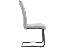 Esszimmerstuhl >Dreng< (2er-Set) in Grau, PU - 43x103x58cm (BxHxT)