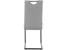 Esszimmerstuhl >Dreng< (2er-Set) in Grau, PU - 43x103x58cm (BxHxT)