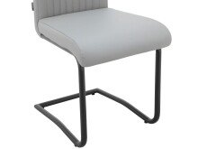 Esszimmerstuhl >Dreng< (2er-Set) in Grau, PU - 43x103x58cm (BxHxT)