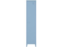 Hochschrank >Eilert< in Blau, Metall - 38x180x38cm (BxHxT)